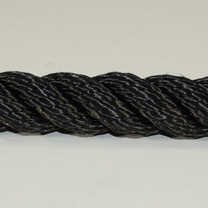 Arrow Chain Rope 3 Strand Polyester Black Rope - Chains Ropes Anchors
